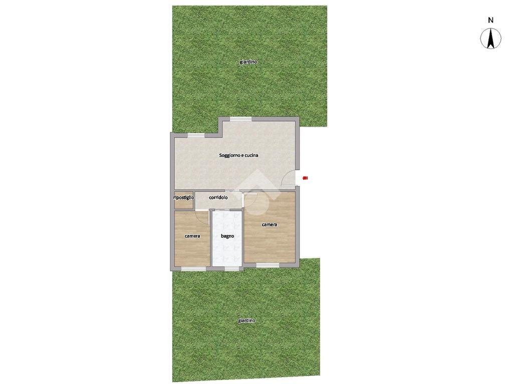 Four-room apartment Via Umberto Saba, La Loggia - floor plans 1