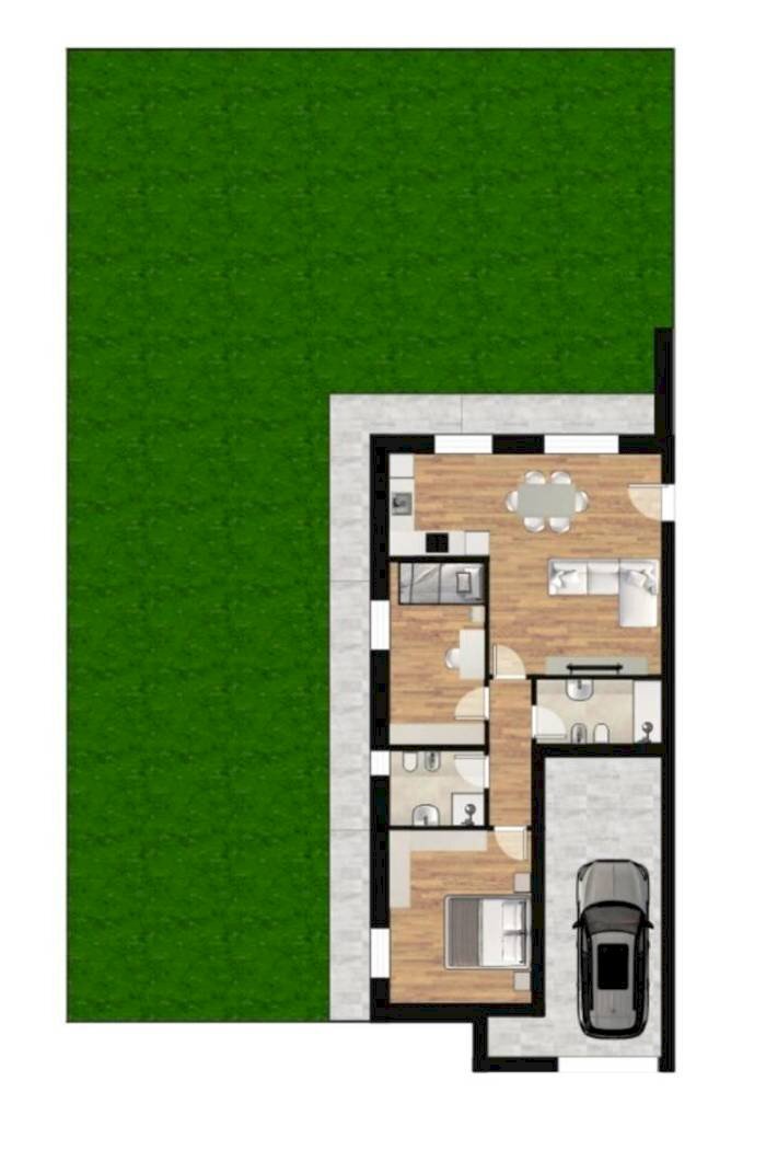 Three-room apartment Via dello Sport 25, Granarolo dell'Emilia - floor plans 1