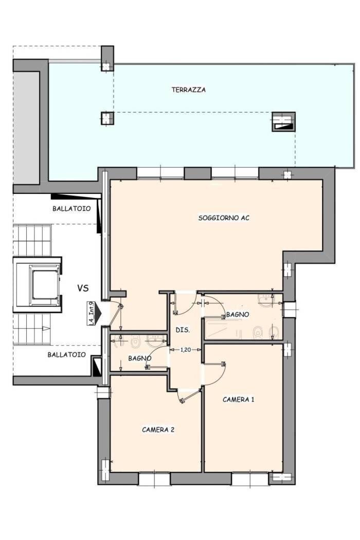 Attic Via dello Sport, Granarolo dell'Emilia - floor plans 1