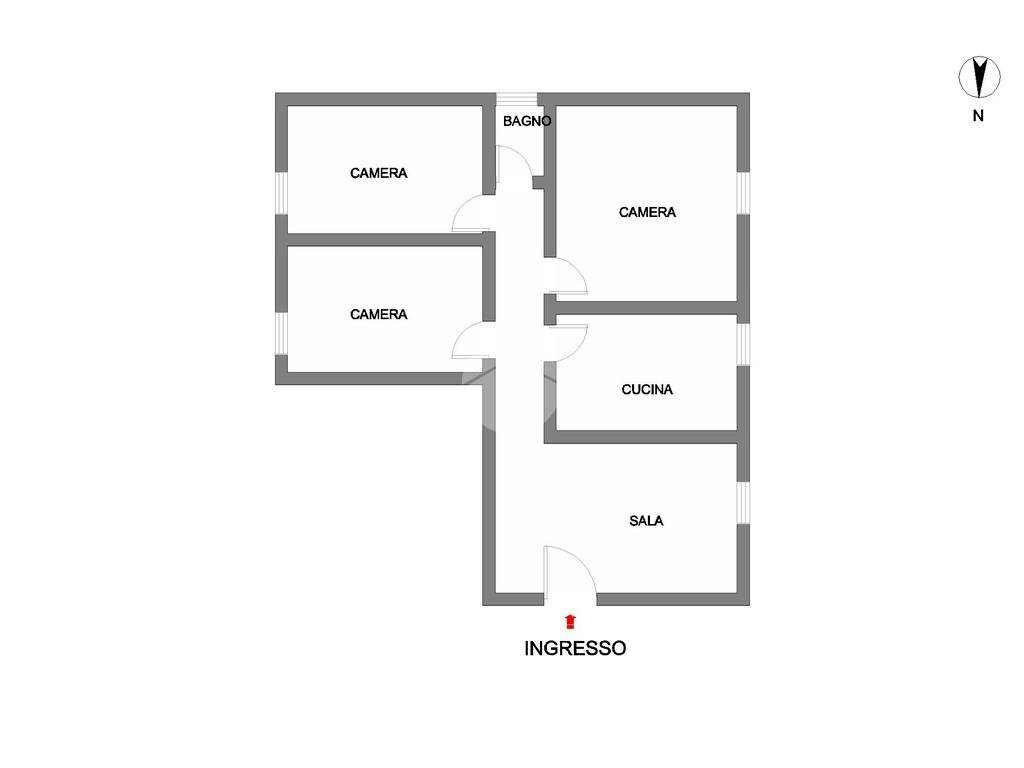 Quadrilocale Via Maria Santissima Ausiliatrice, Genova (zona Prà) - planimetria 1