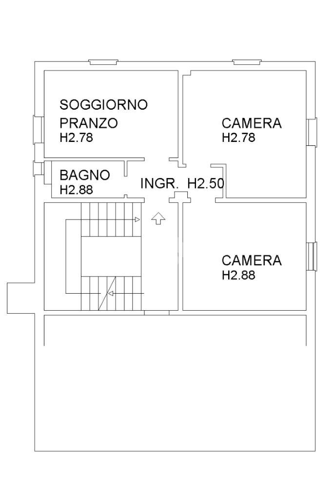Trilocale Via Papa Giovanni, Calderara di Reno - planimetria 1