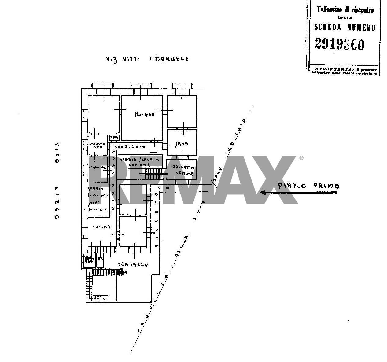 Pianta 2D - Casa semi indipendente Via Vittorio Emanuele II
 
156, Acireale - planimetria 1
