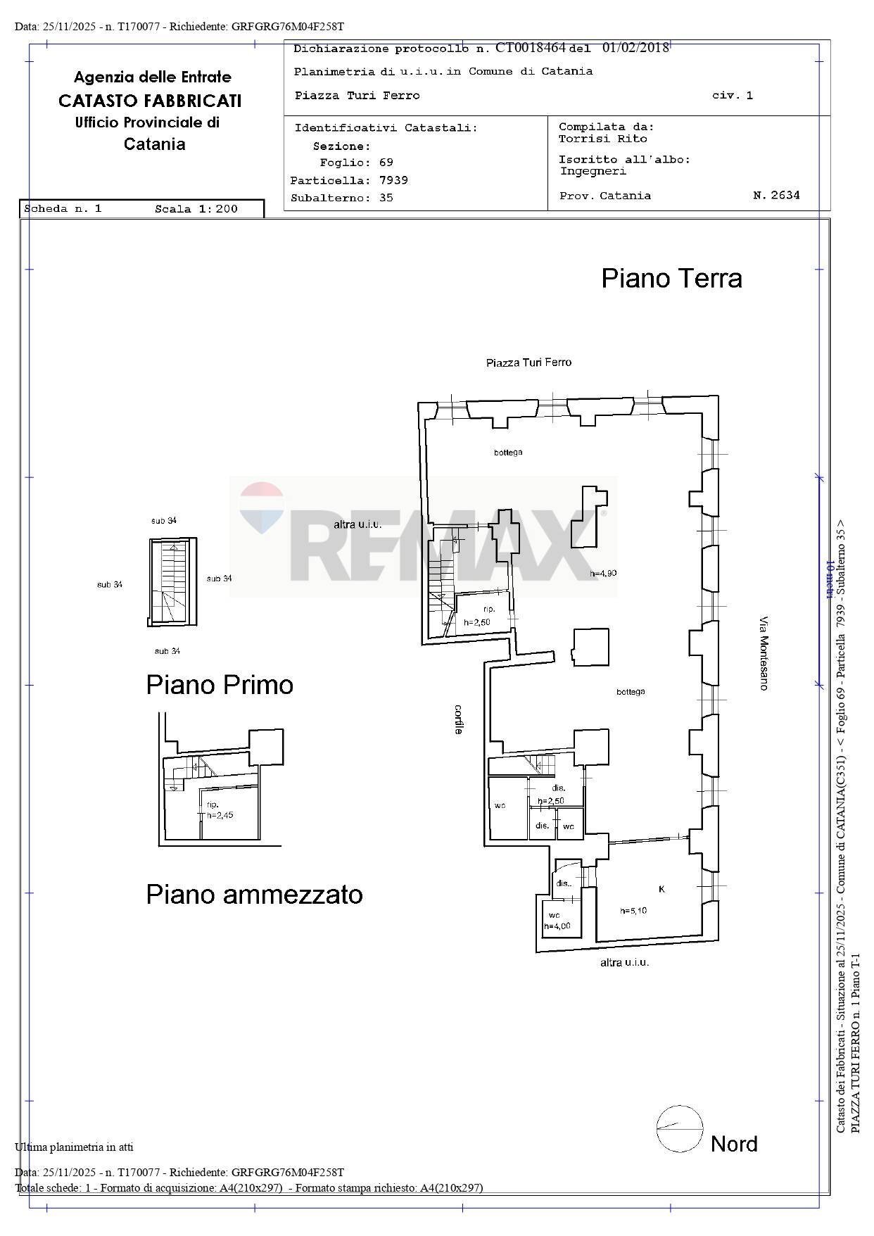 Pianta 2D - Locale Commerciale Piazza Turi Ferro
 
1/2/3, Catania - planimetria 1