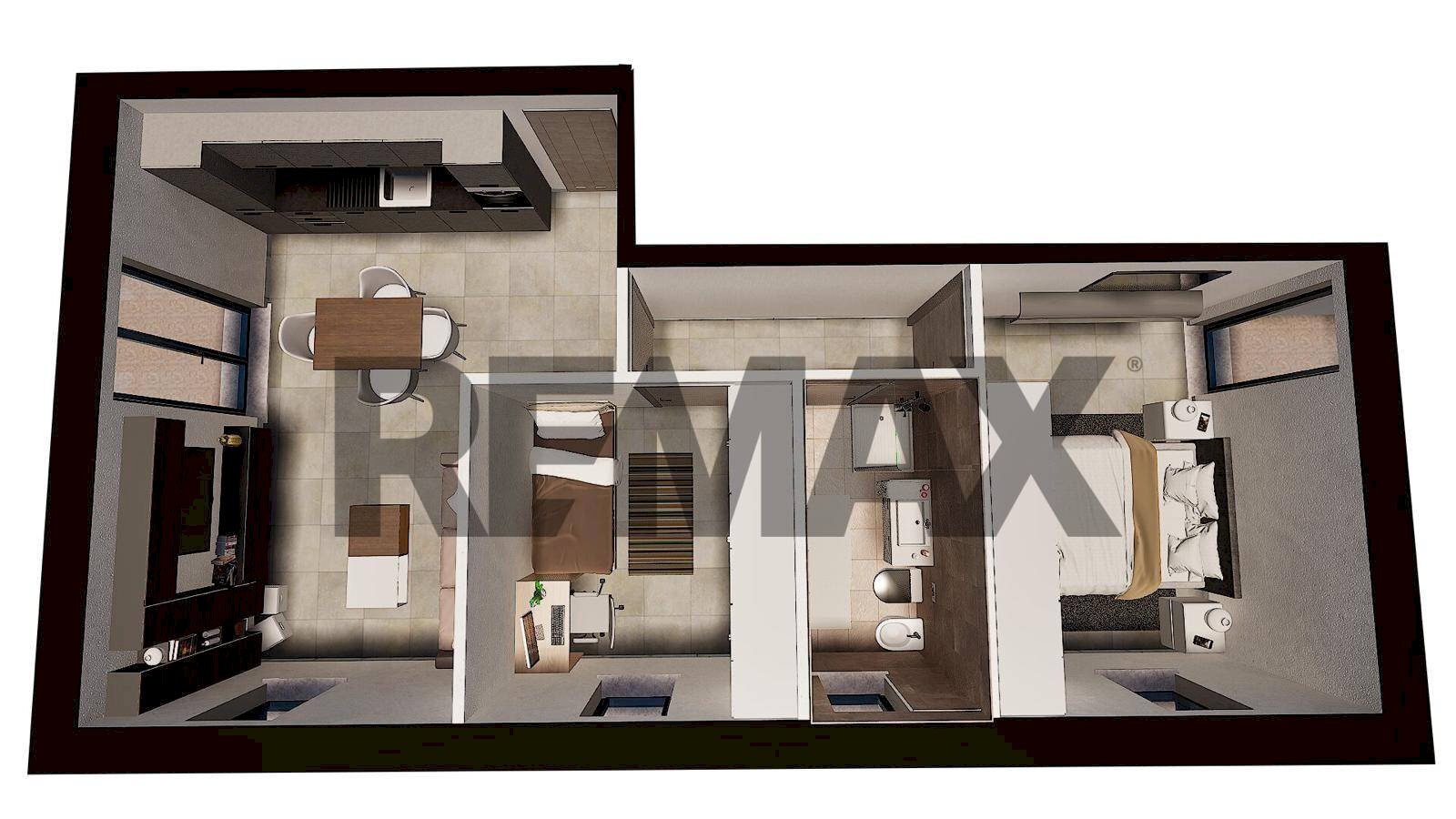 Pianta 3D - Three-room apartment Via Mancinelli
snc, Chiaravalle - photo 3