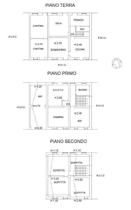 Foto 12 - Semi-detached house Via Tesoli
 
2, Calvisano - floor plans 1