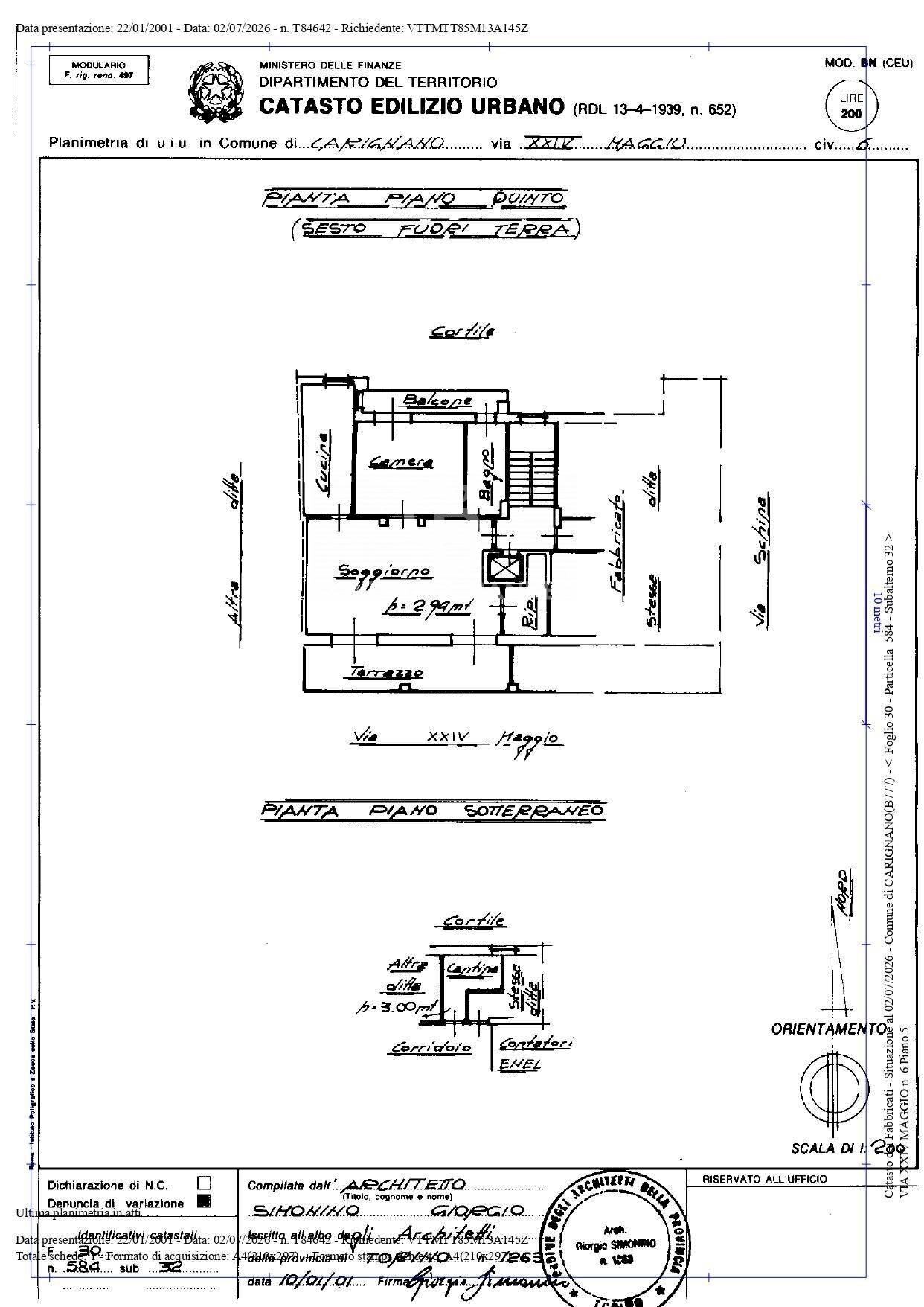 Foto 58 - Attic Via XXIV Maggio
 
6, Carignano - floor plans 1