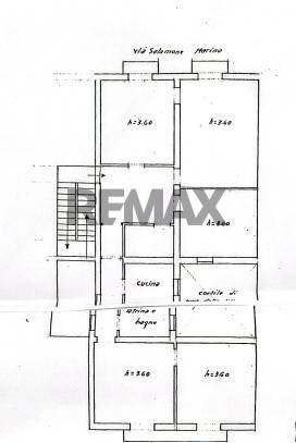 Pianta 2D - Four-room apartment Via Salomone Marino
 
37, Palermo - floor plans 1