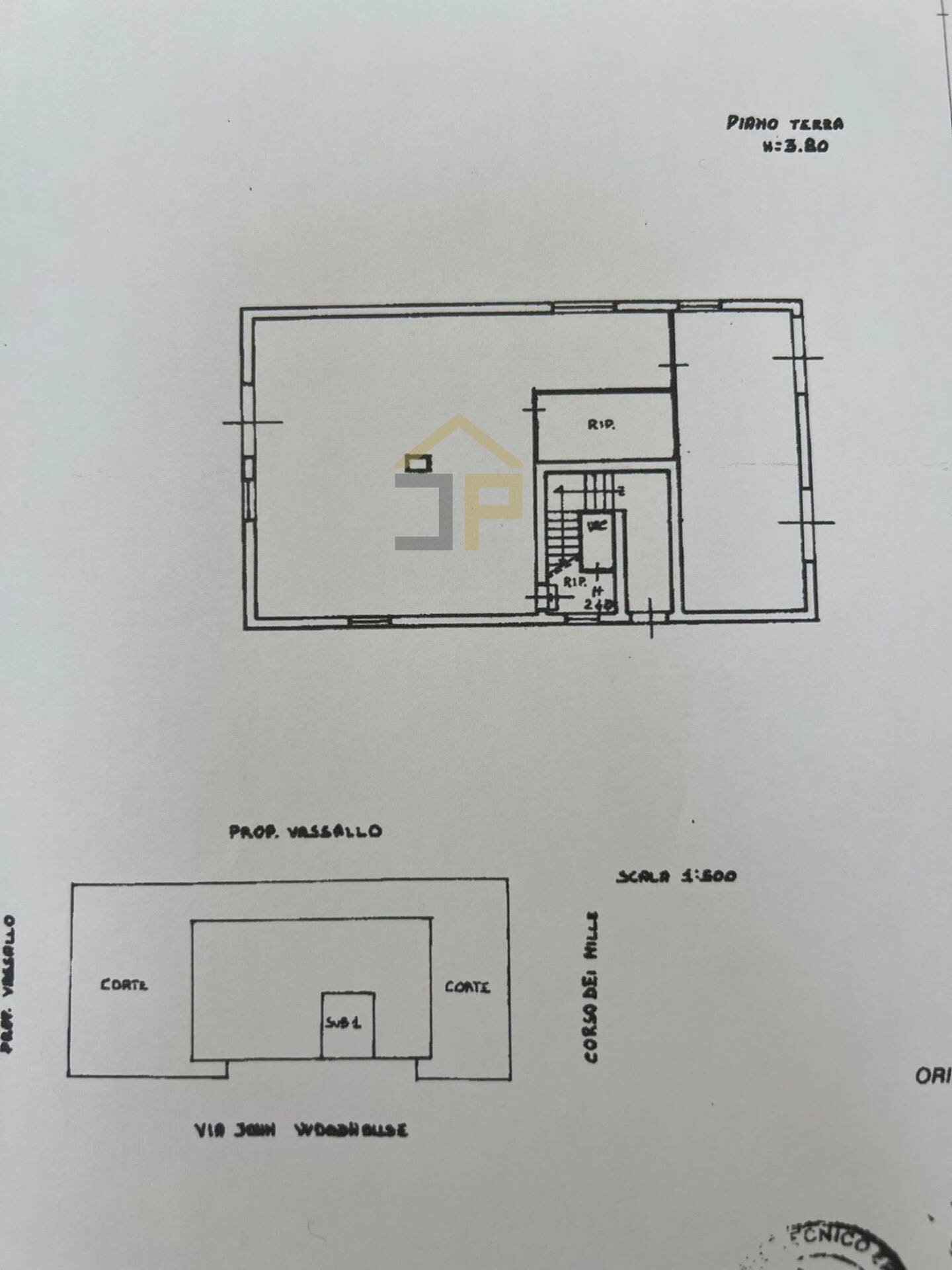 Foto 23 - Magazzino Corso Dei Mille
 
895, Palermo - planimetria 1