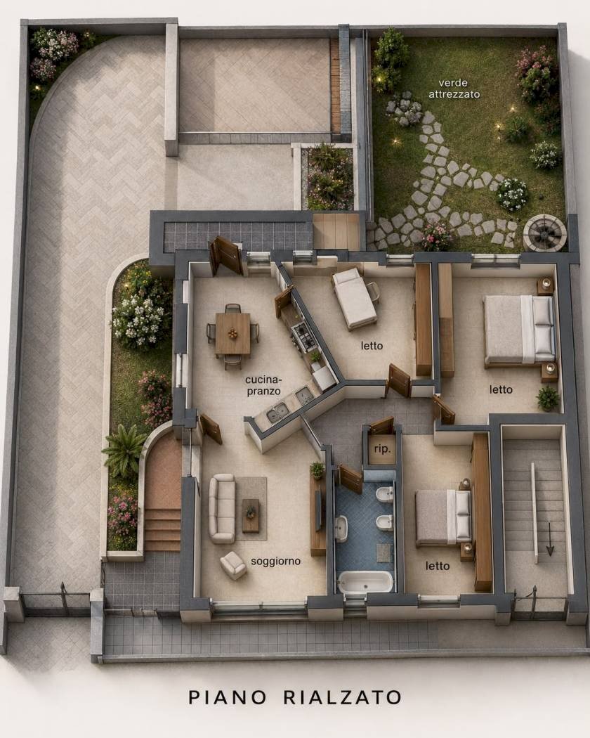 Building land via Giorgio La Pira, Parabita - floor plans 1