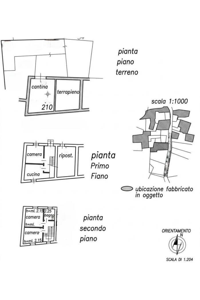 Independent house Regione Lunassi, Fabbrica Curone - floor plans 1