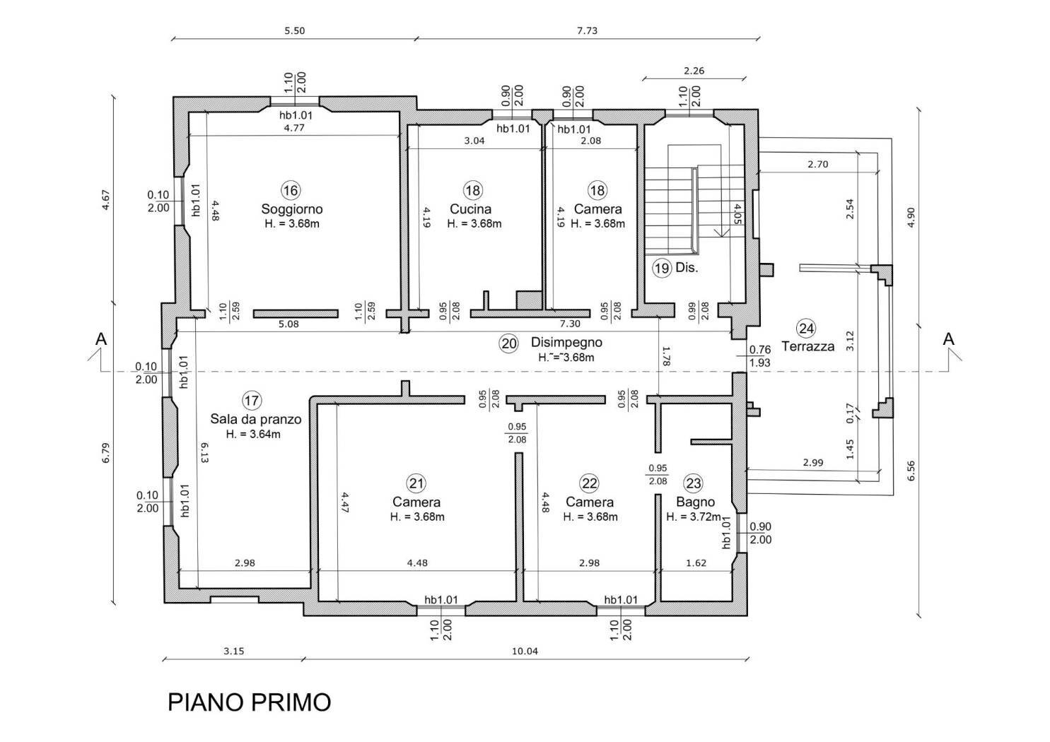Villa via Paolo Fabbri, Bologna (neighborhood Massarenti) - floor plans 1