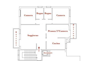 Planimetria - Four-room apartment via Toscana, 215, Bologna (neighborhood Savena) - photo 23