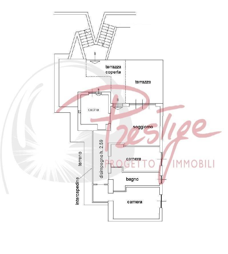 Four-room apartment via dei Colli, La Spezia - floor plans 1