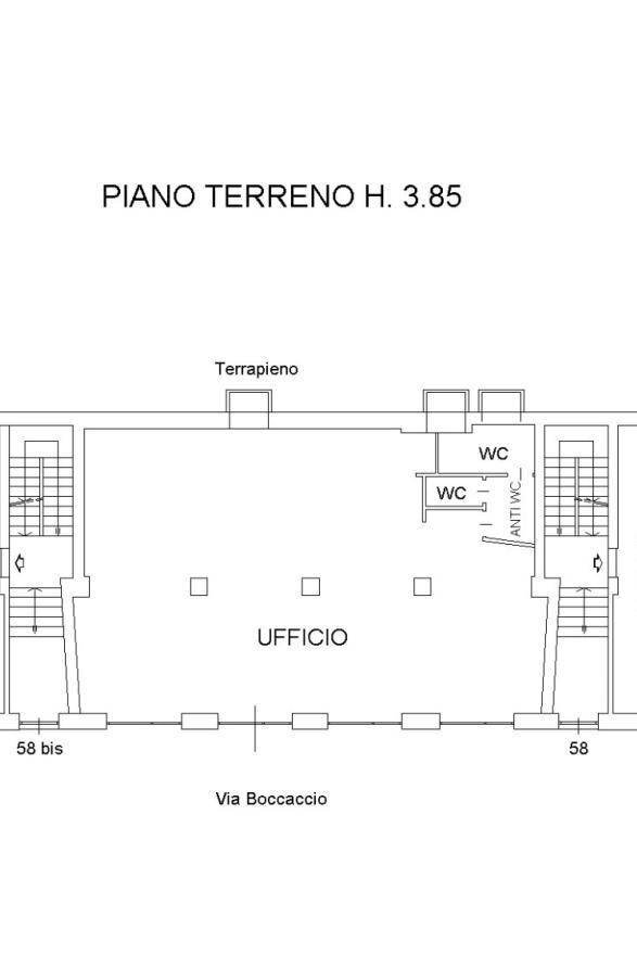 Office via Giovanni Boccaccio, 58, Torino (neighborhood Madonna del Pilone) - floor plans 1