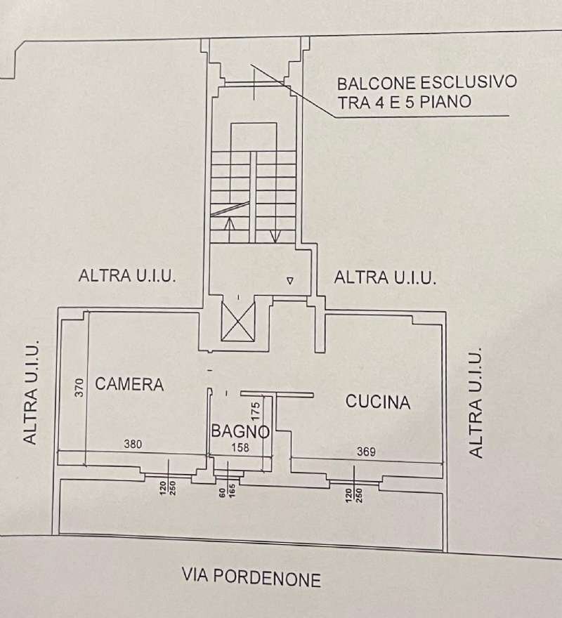 PLANIMETRIA QUOTATA - Attic via PORDENONE, 16, Torino (neighborhood Santa Rita) - floor plans 1