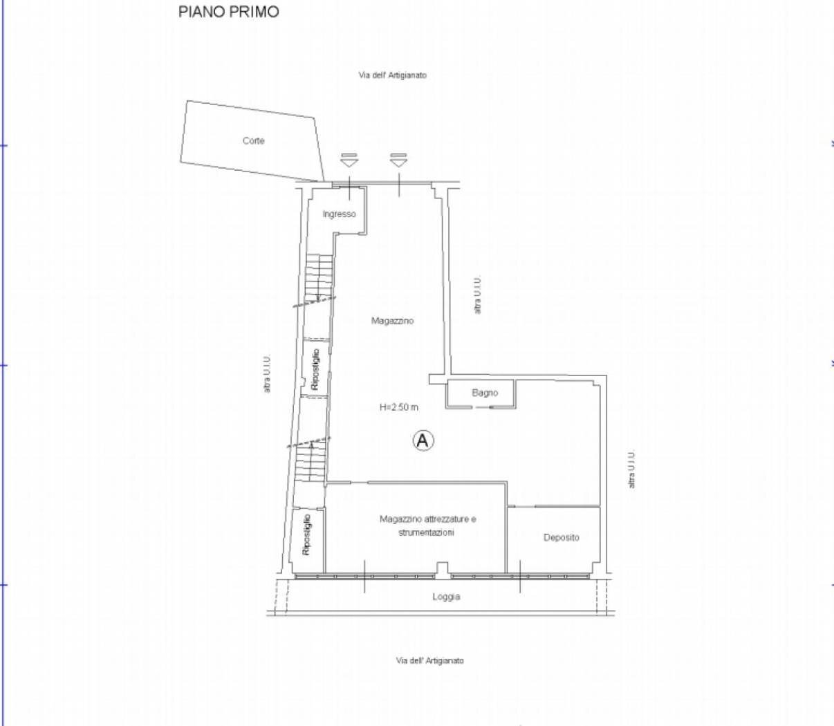 Magazzino via dell'Artigianato, Finale Ligure - planimetria 1