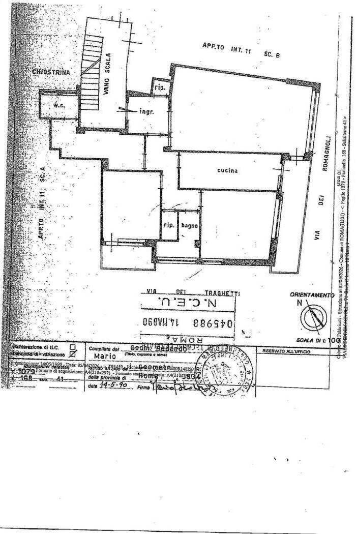 Four-room apartment viale dei Romagnoli, Roma (neighborhood Lido di Ostia) - floor plans 1