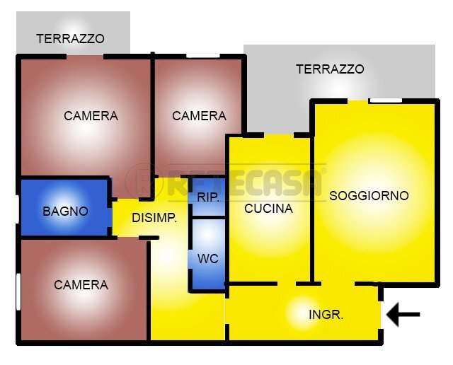 1314-V - Quadrilocale Via Aldo Moro 126, Pescara - planimetria 1