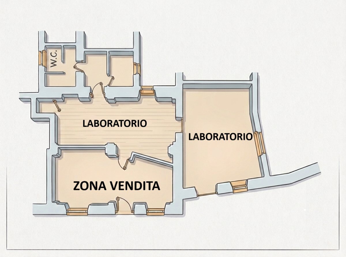 PLANIMETRIA - Commercial Premises Via A. Gavino 90 R, Campomorone - floor plans 1