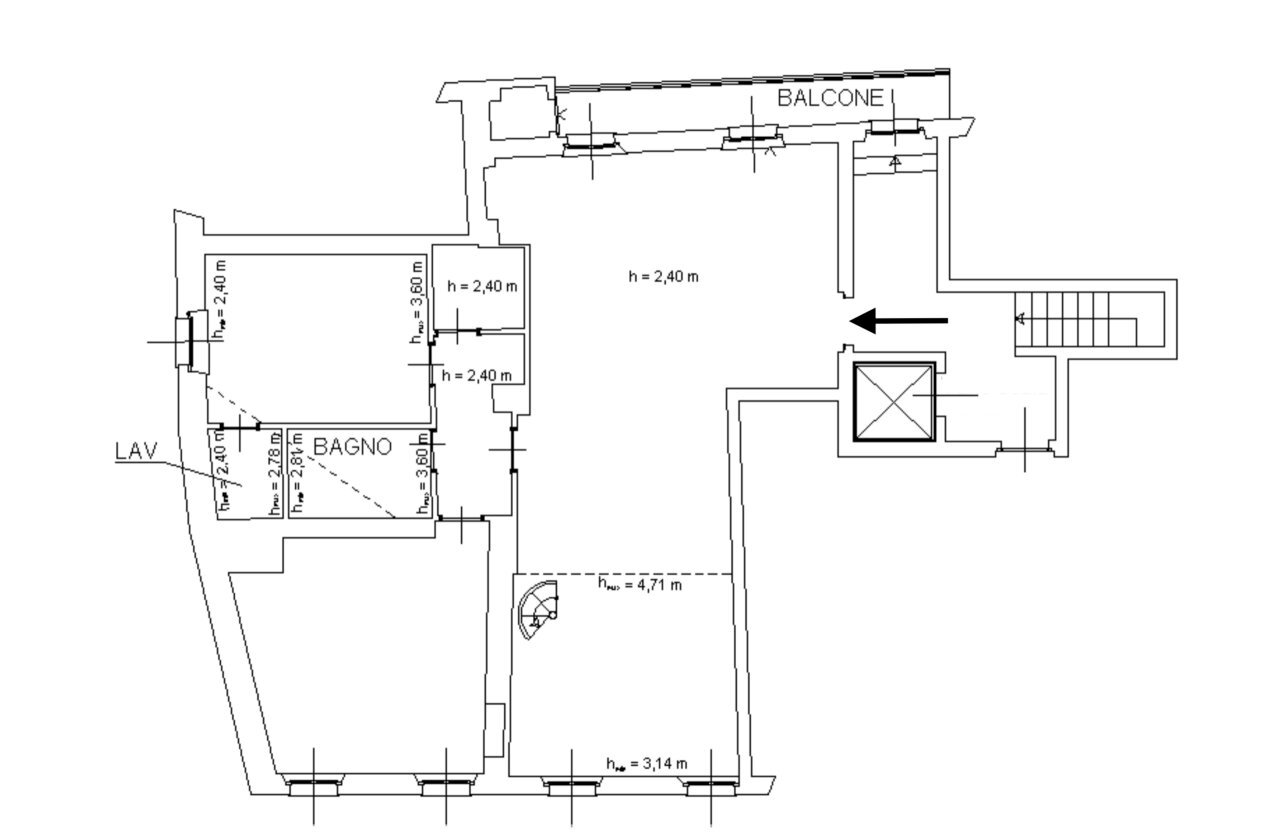Appartamento in vendita con box doppio in centro s - Attic Via Benedetto Cairoli 2b, Novara - floor plans 1