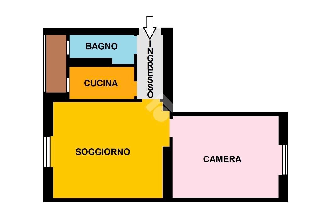 Bilocale Piazzale Selinunte, Milano (zona San Siro) - planimetria 1