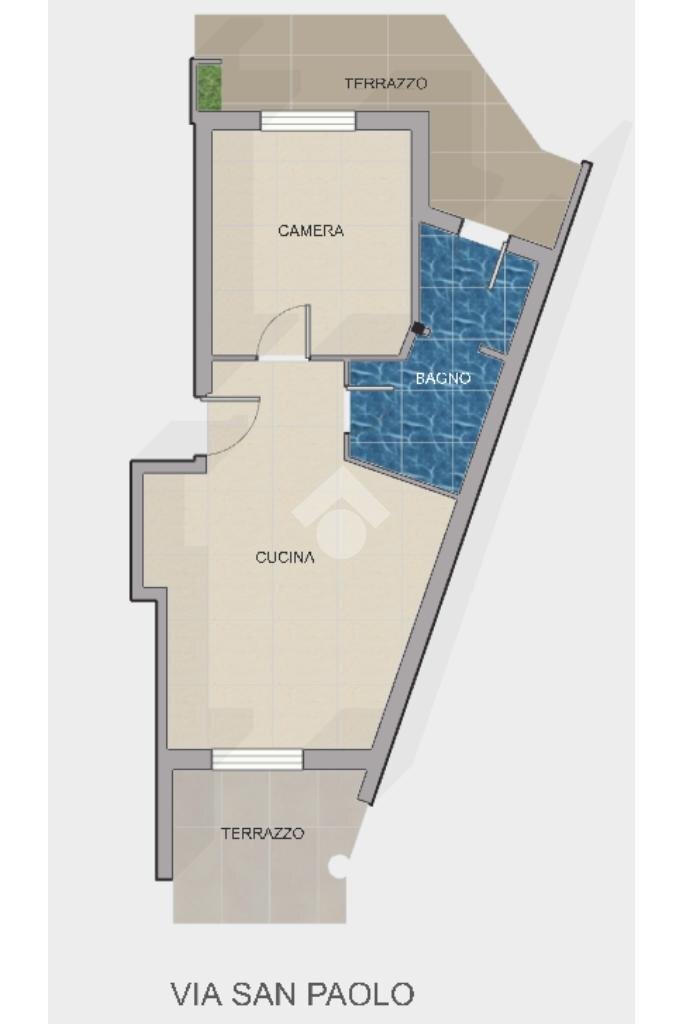 Bilocale Via San Paolo, Torino (zona San Paolo) - planimetria 1