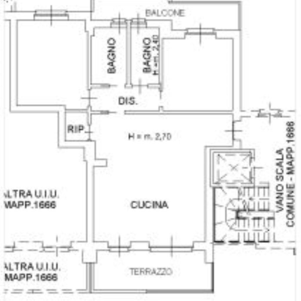 Trilocale Via Mellana, 15c, Cuneo - planimetria 1
