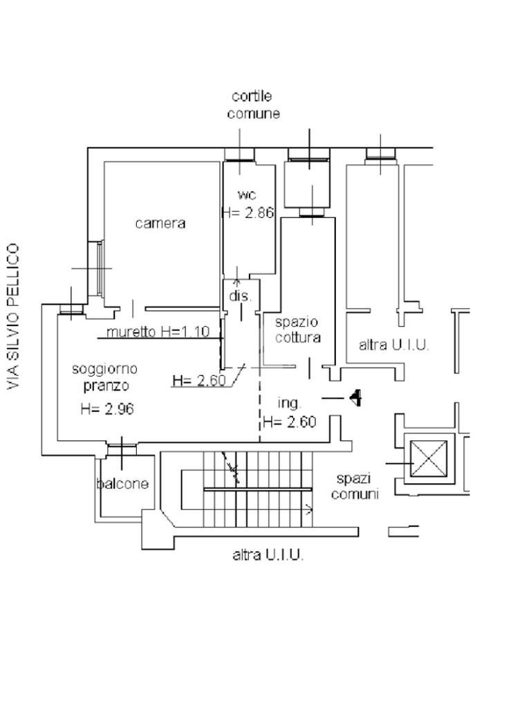 Two-room apartment via Silvio Pellico, Settimo Milanese - floor plans 1
