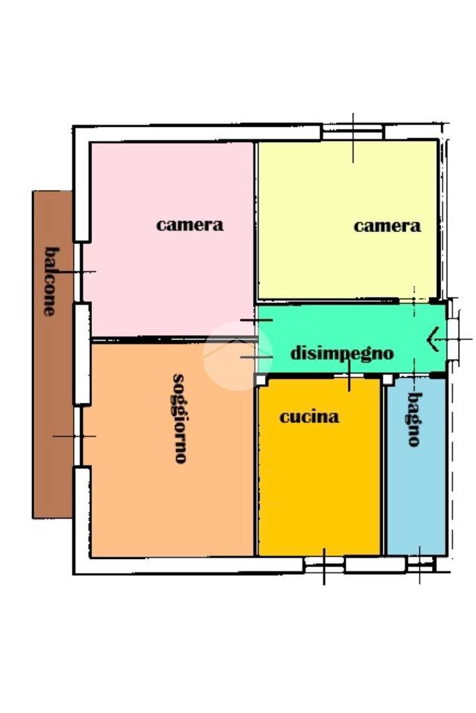 Three-room apartment Via San Carlo Borromeo, Rho - floor plans 1