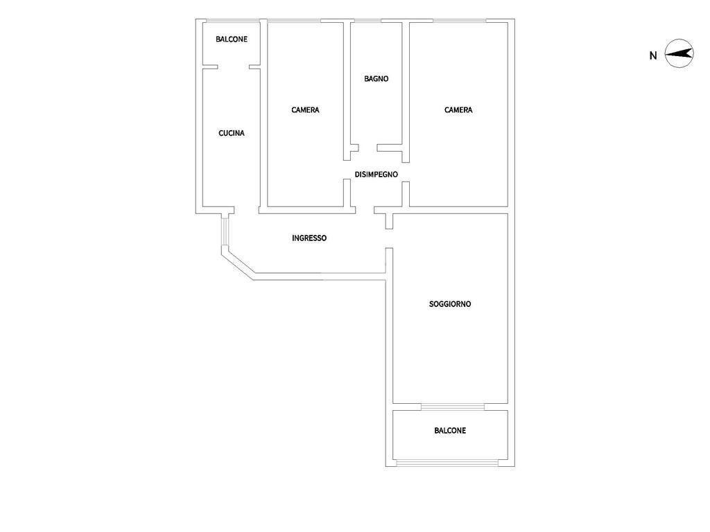 Trilocale Viale Filippo Meda, Rho - planimetria 1