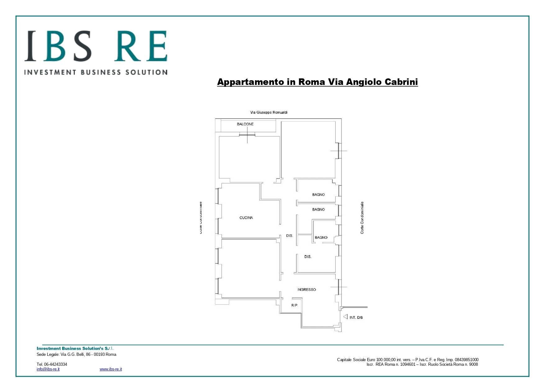 Foto 14 - Apartment Via Angiolo Cabrini, Roma - floor plans 1