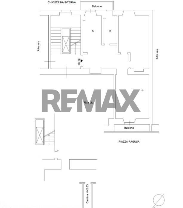 Pianta 2D - Bilocale Piazza Ragusa
 
42, Roma - planimetria 1