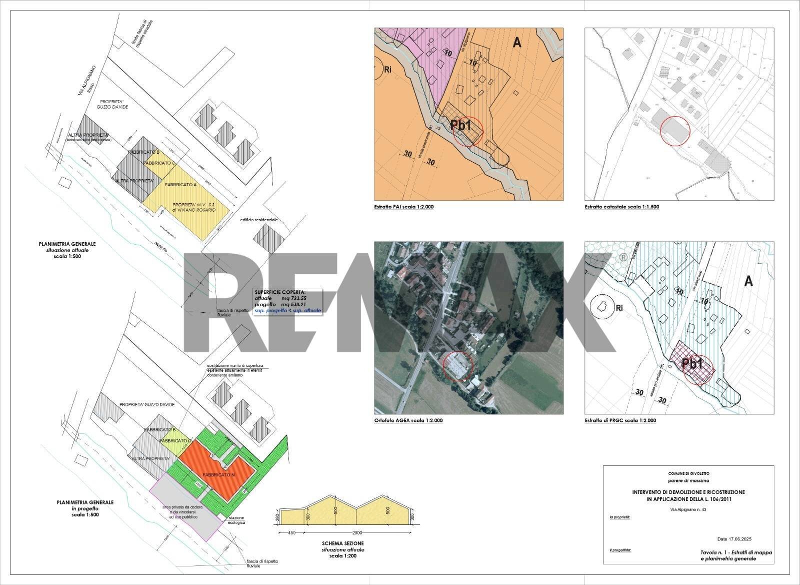 Pianta 2D - Building land via Alpignano
 
43, Givoletto - photo 1