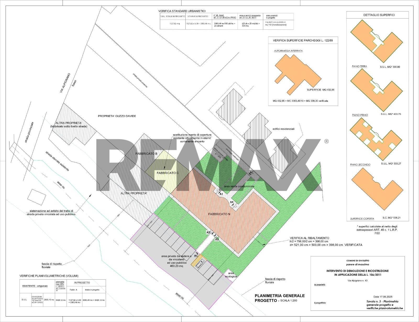 Pianta 2D - Building land via Alpignano
43, Givoletto - photo 3