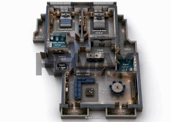 Pianta 3D - Three-room apartment via Rimembranze
 
70, Mineo - photo 1