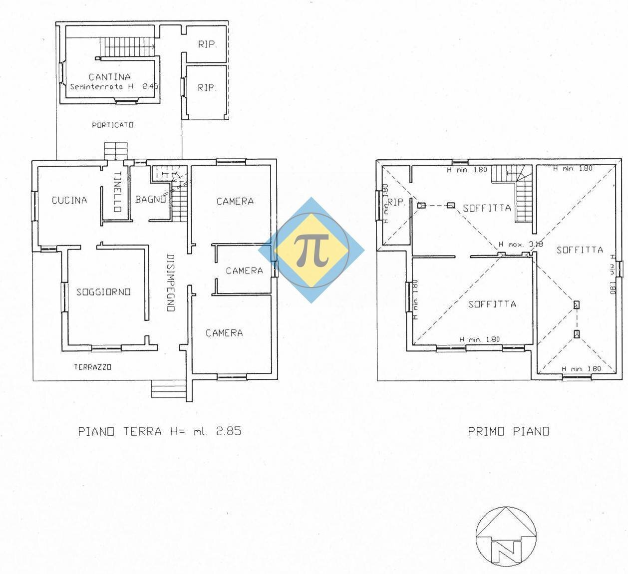 Foto 83 - Villa via Casagrande
 
57, San Quirino - planimetria 1