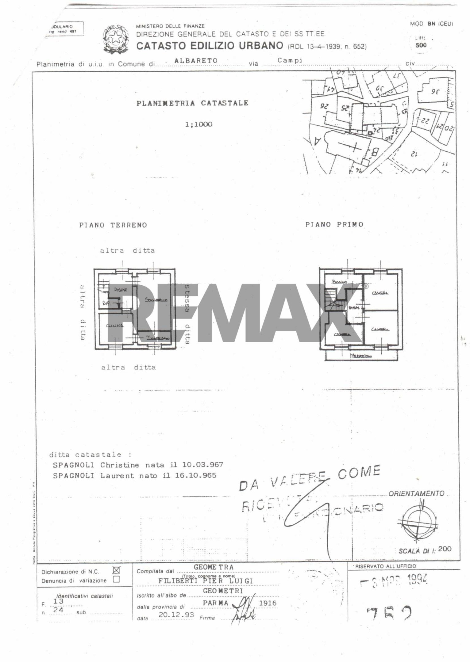 Pianta 2D - Semi-detached house CAMPI
 
60, Albareto - floor plans 1