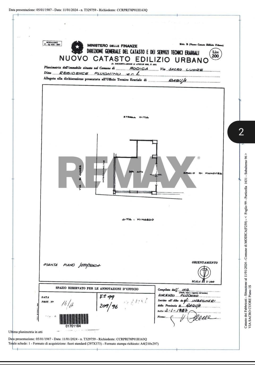 Pianta 2D - Apartment Via Sacro Cuore
 
66, Modica - floor plans 1