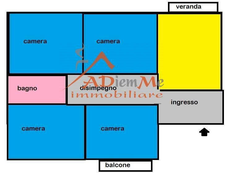 Foto 2 - Appartamento via Tevere, Pisa - planimetria 1