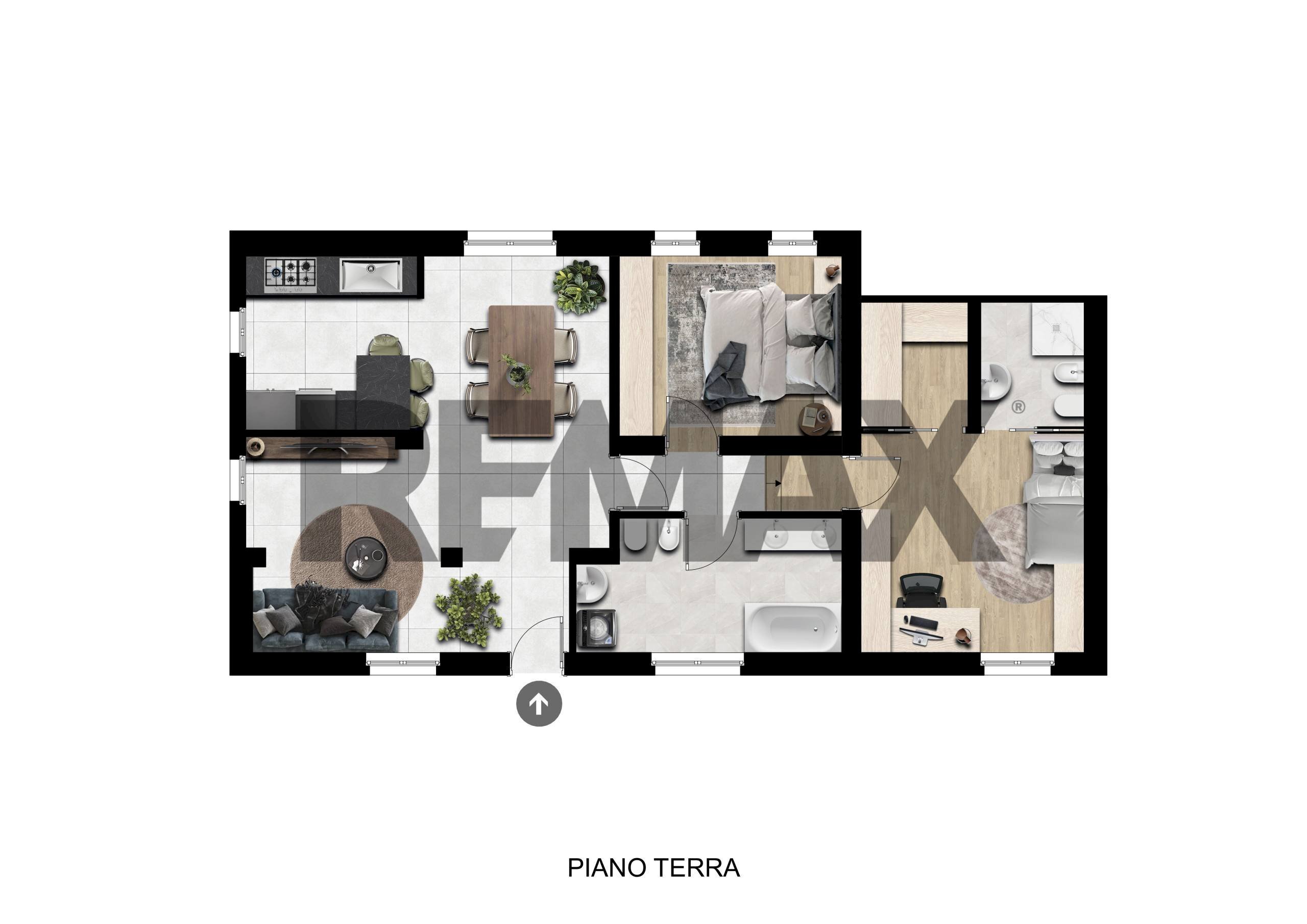 Pianta 2D - Trilocale Via Ambrogio Strada
 
27, Bresso - planimetria 1