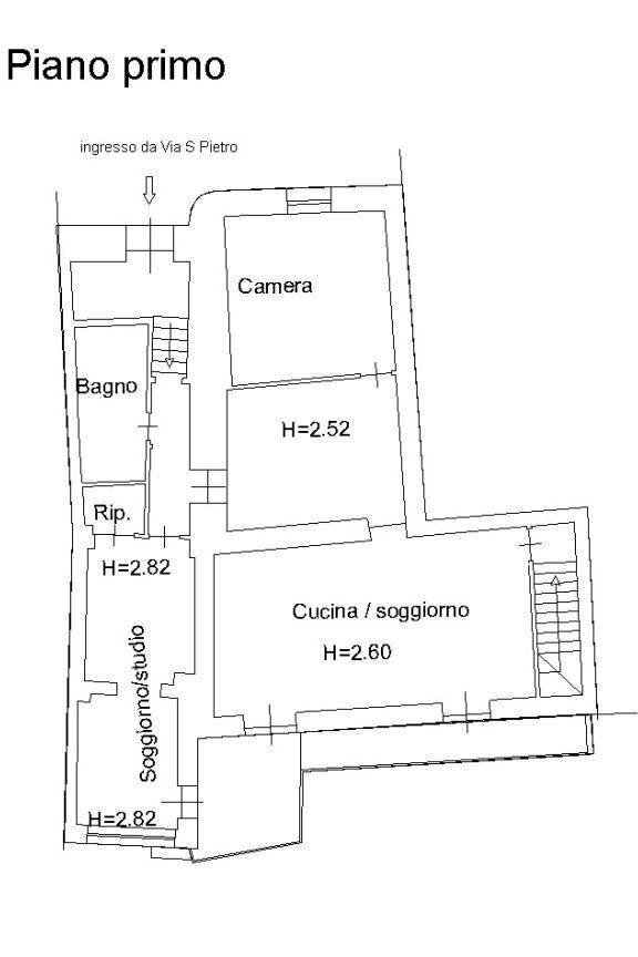 Independent house via San Pietro, 45, Vicoforte - floor plans 1