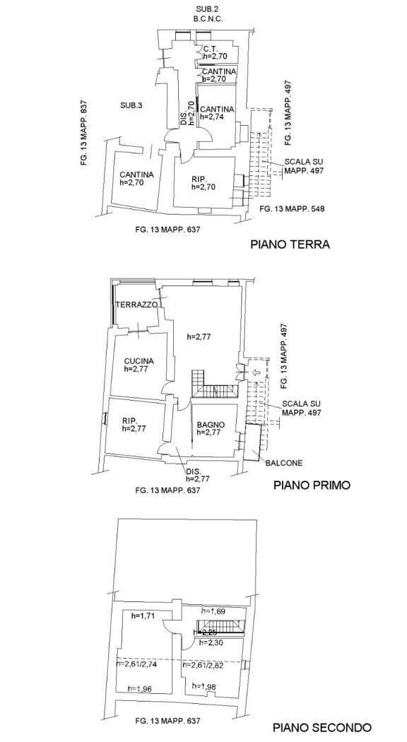 Independent house via San Pietro, Vicoforte - floor plans 1