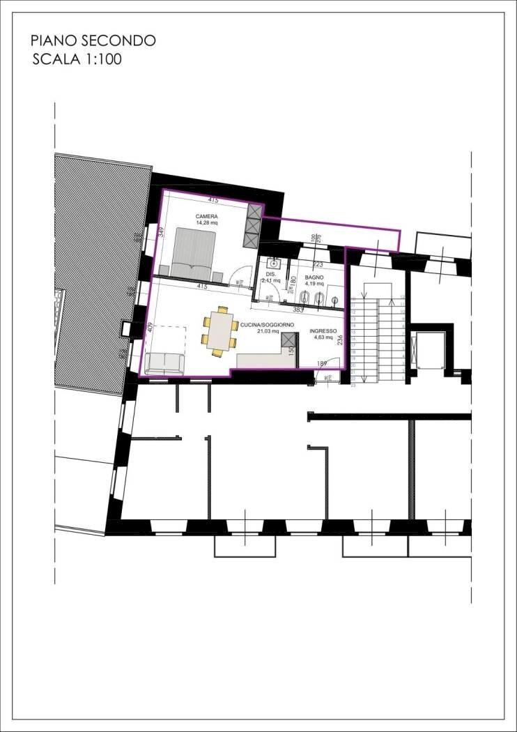 Trilocale via Urbanetto, 8C, Fossano - planimetria 1