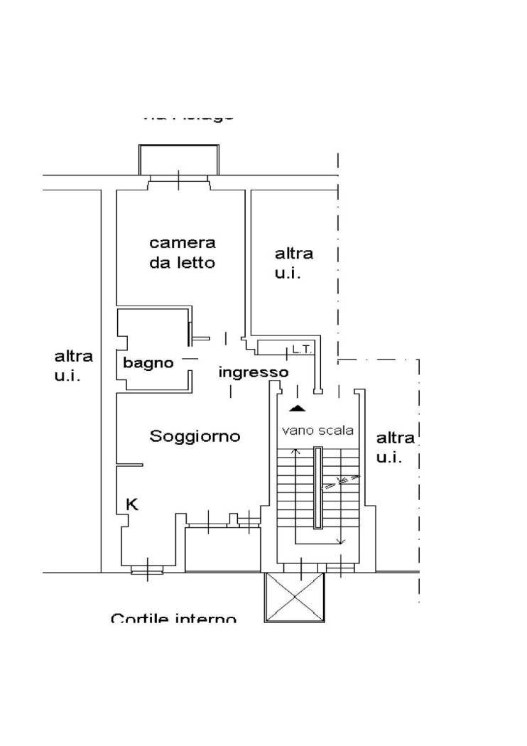 Two-room apartment via Asiago, 46, Torino (neighborhood Pozzo Strada) - floor plans 1