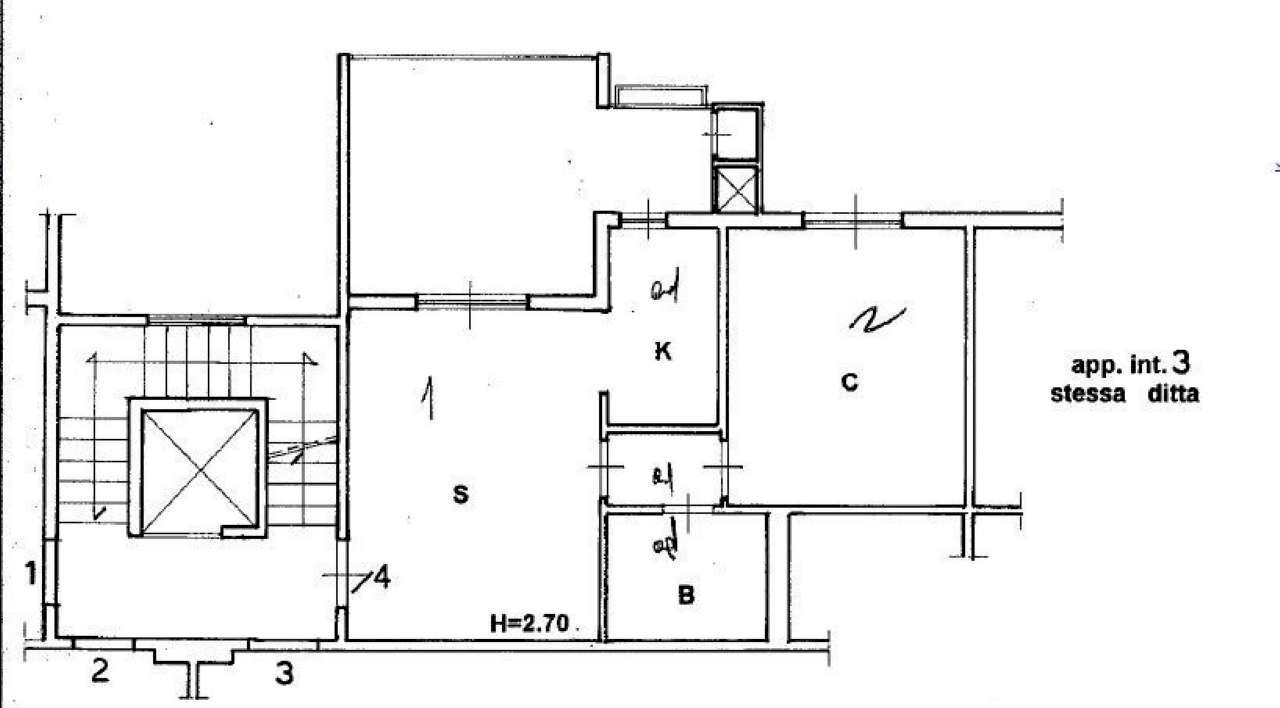 Planimetria casa - Bilocale via Dell'Albareto, Roma (zona Acilia) - planimetria 1