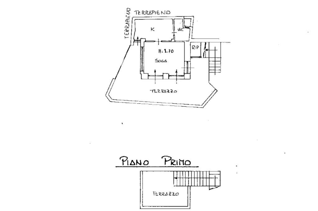 Two-room apartment Str. Romana Santa Croce, Alassio - floor plans 1