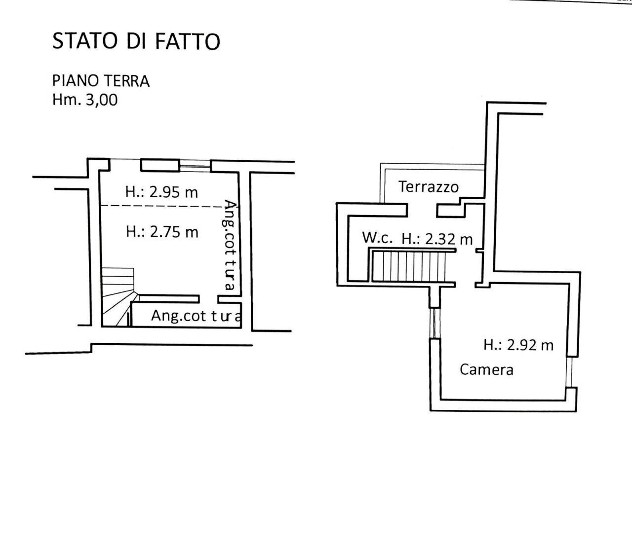 planimetria - Porzione di casa Ameglia - planimetria 1