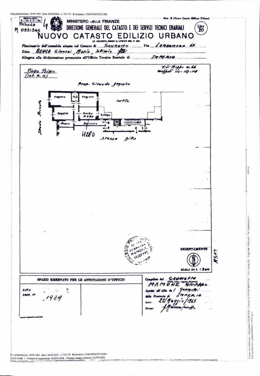 planimetria_page-0001 - Four-room apartment Via Lamarmora 67, Sanremo - floor plans 1