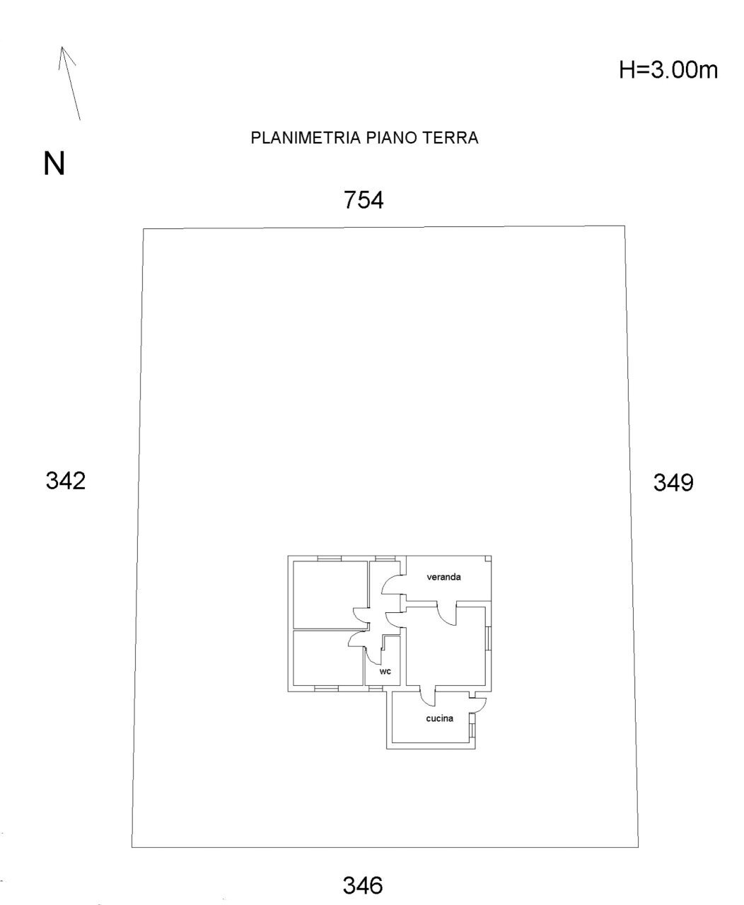 Planimetria - Villa Traversa Pozzo di Mazza, Siracusa - planimetria 1