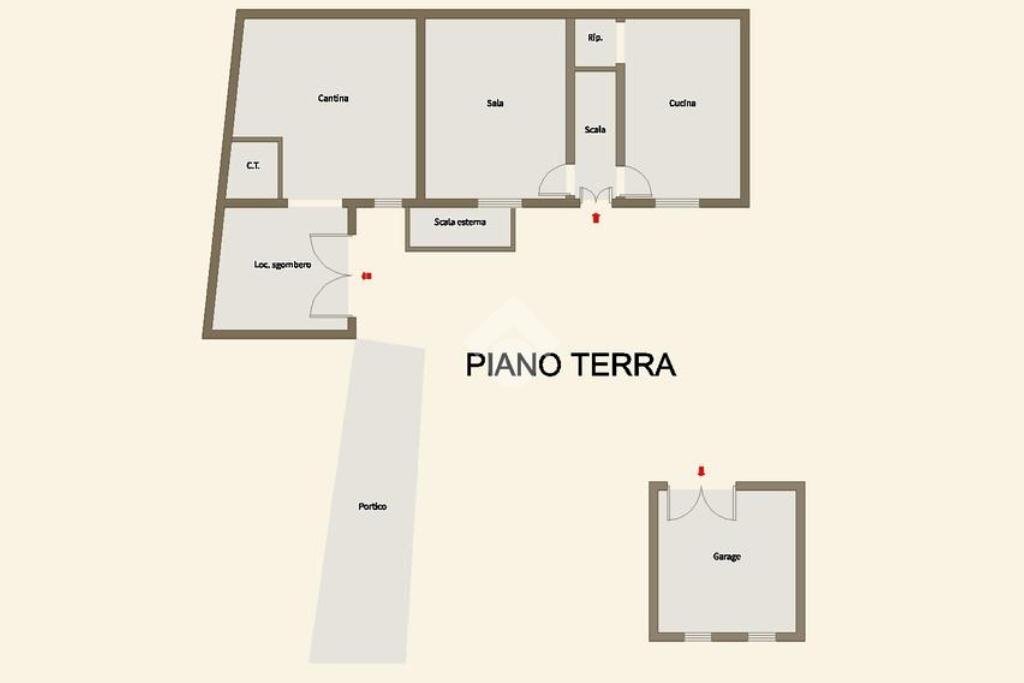 Casa semi indipendente Via Boidi, Calosso - planimetria 1